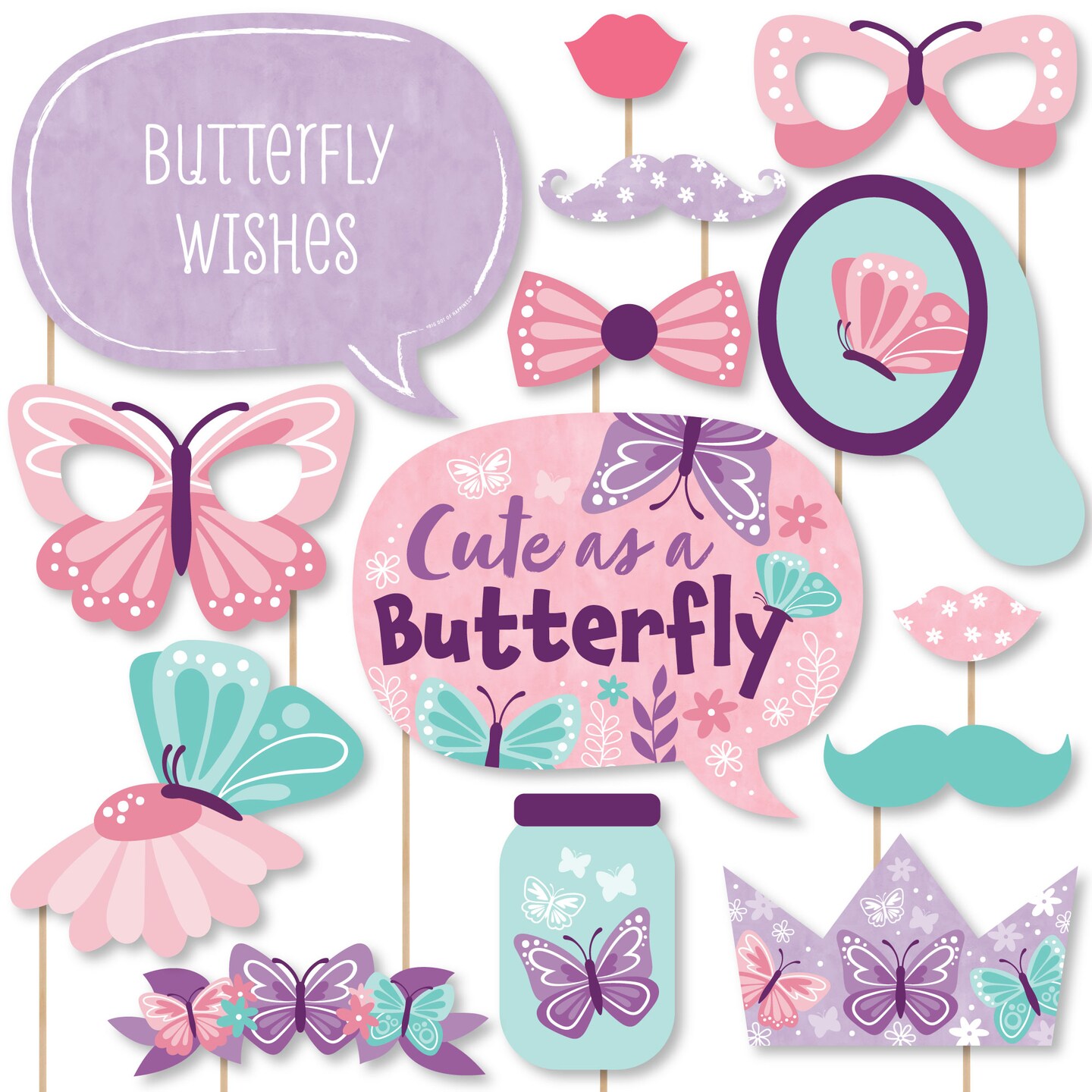 Big Dot Of Happiness Beautiful Butterfly - Cupcake Decoration