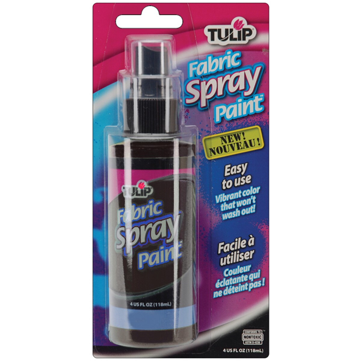 Tulip 4-oz Black Fabric Spray Paint