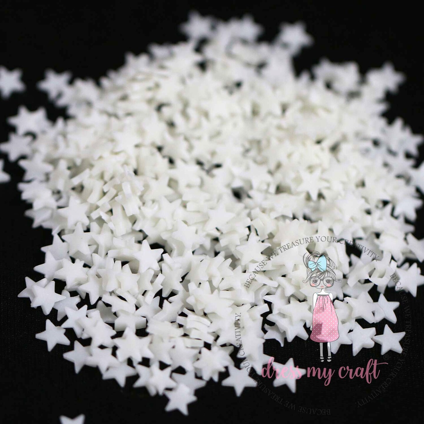 Dress My Craft Shaker Elements 8gms-Star- Glow In The Dark