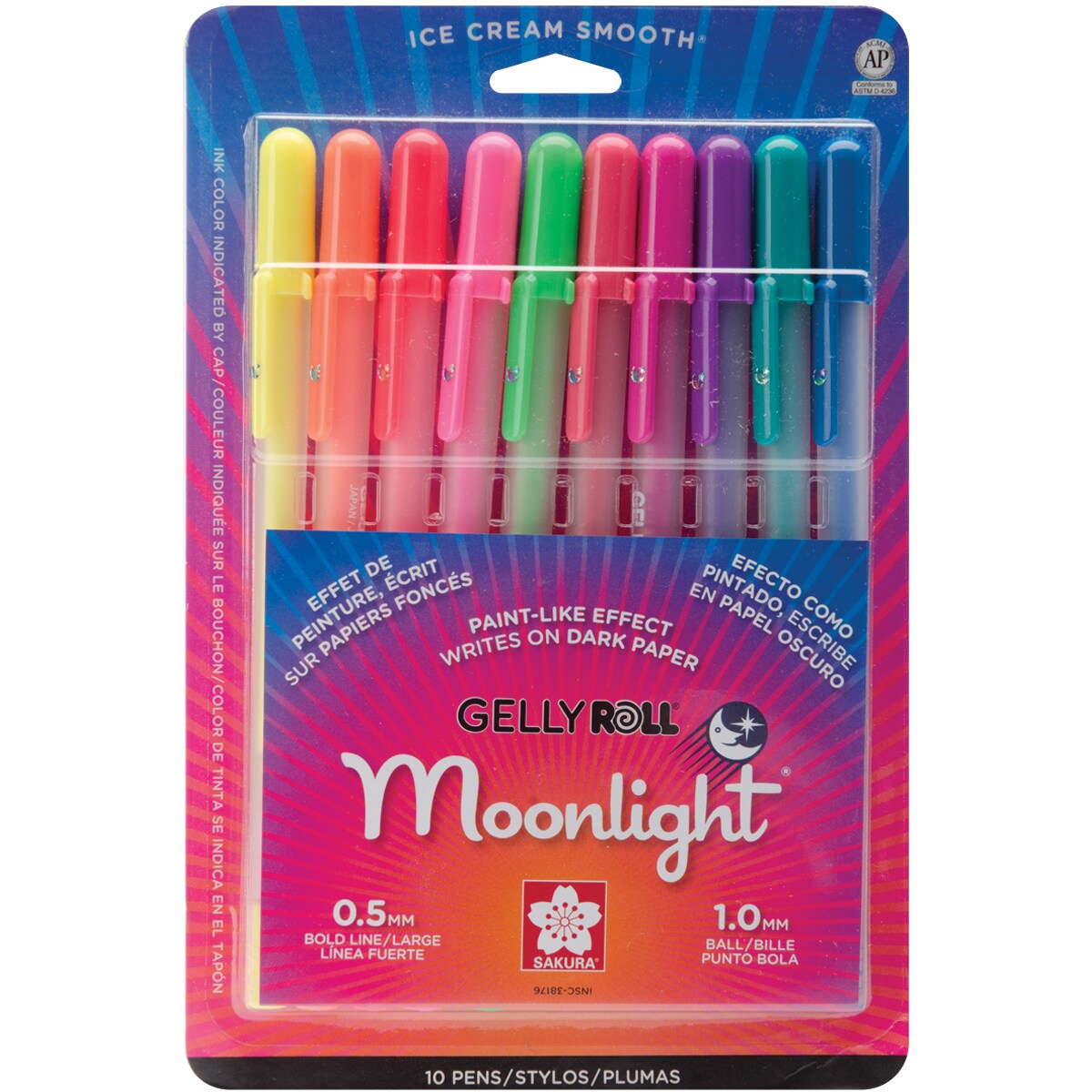 Sakura Gelly Roll Moonlight Bold Point Pens 10/Pkg-Assorted Colors