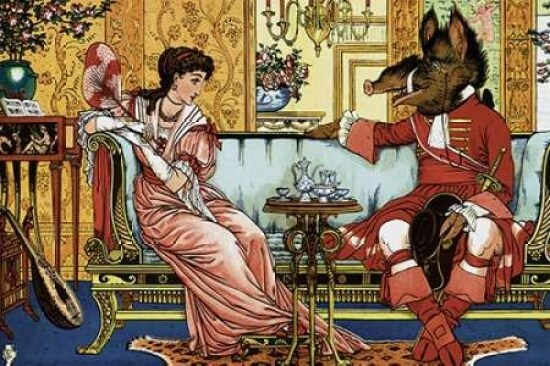 Beauty and the Beast - The Courtship Poster Print by Walter Crane - Item # VARPDX449874