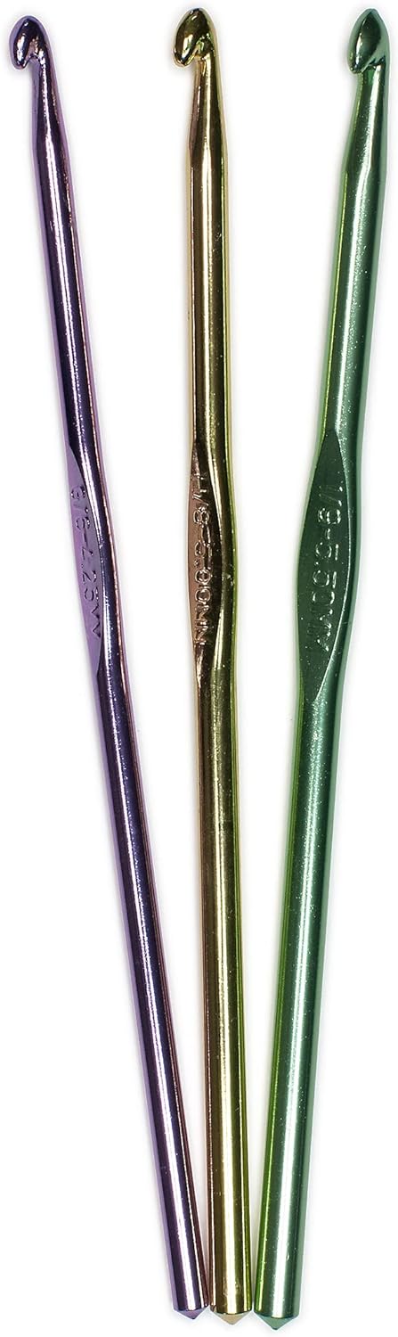Aluminum Crochet Hook Set, Sizes G-I