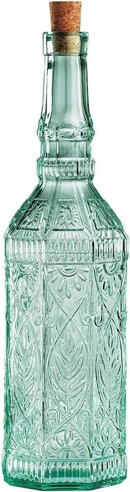 Bormioli Rocco Country Home Fiesole 24 Ounces Embossed Bottle w/ Cork Stopper