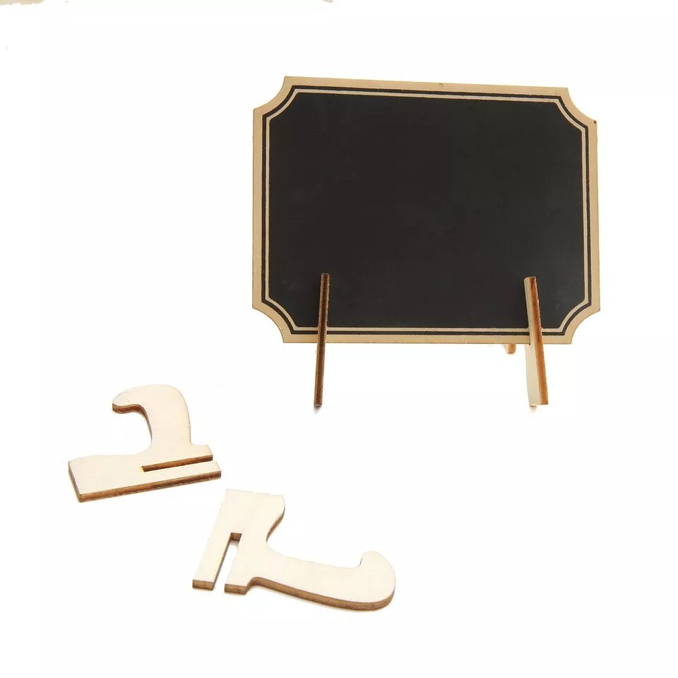 50 pcs 3&#x22;x4&#x22; Black Mini Chalkboards Signs with Wood Easels