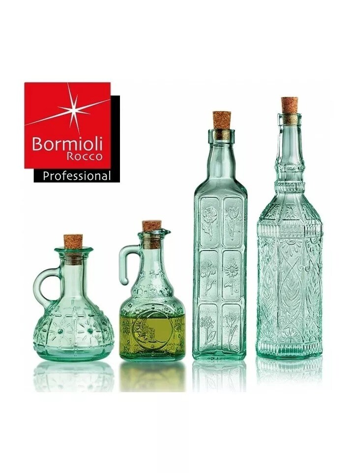 Bormioli Rocco Country Home Fiesole 24 Ounces Embossed Bottle w/ Cork Stopper