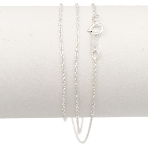 JewelrySupply Rope Chain 20" Long/1mm Thick .925 Sterling Silver