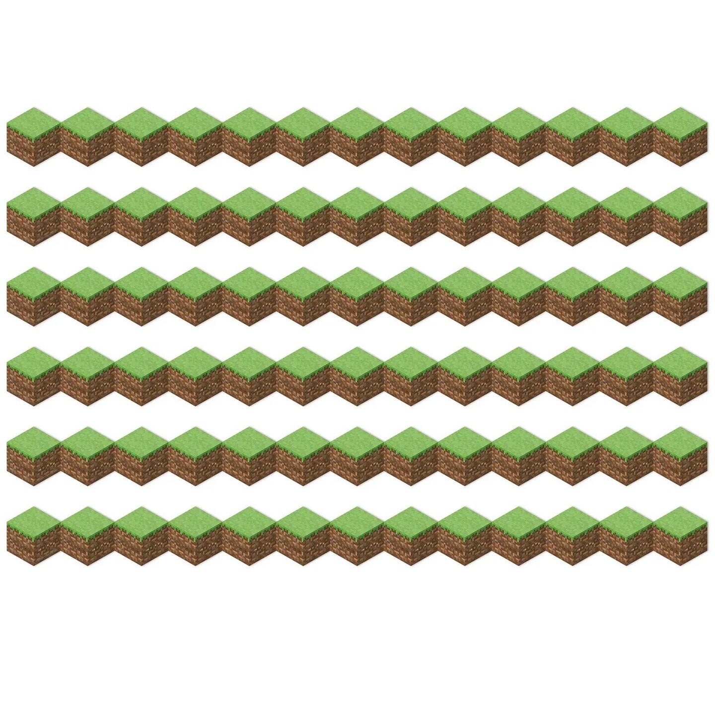 Minecraft Die-Cut Blocks Extra Wide Trim, 37 Feet Per Pack, 6 Packs