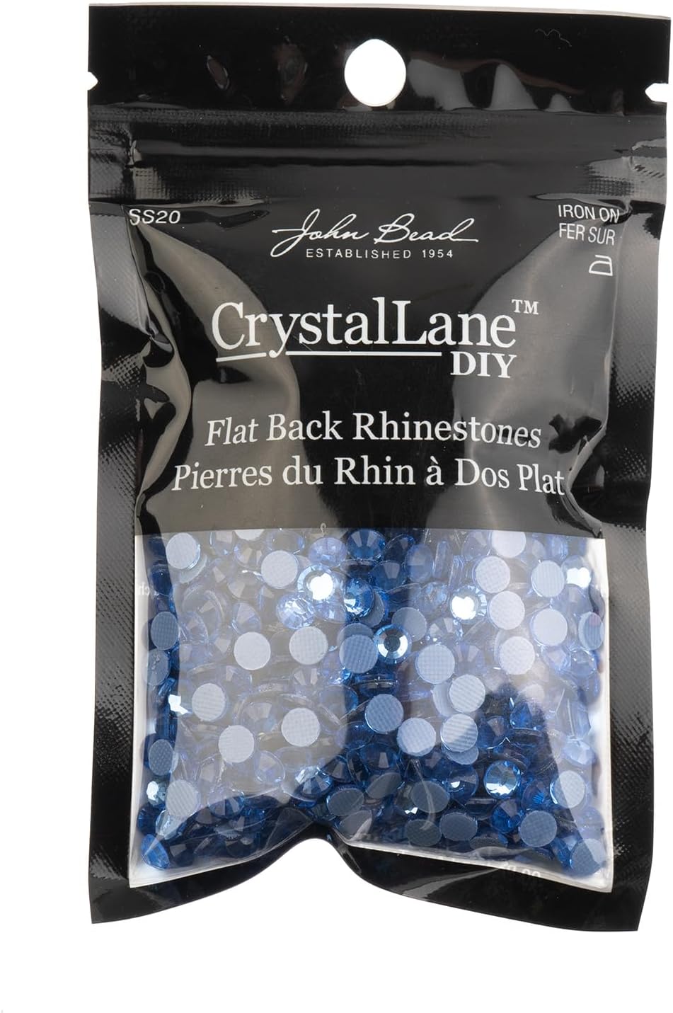 Crystal Lane DIY SS20 (4.7mm) Hot-fix Glass Flat Backs Rhinestones, 1440pcs