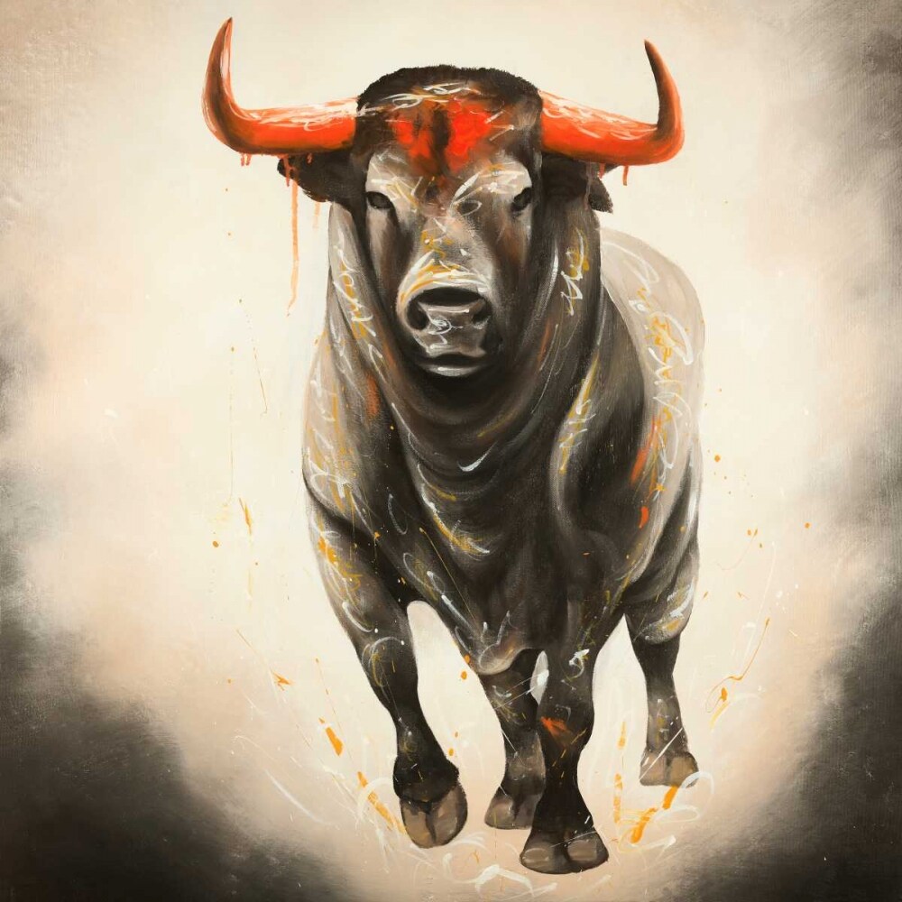 Monochrome Bull Poster Print by Atelier B Art Studio - Item # VARPDXBEGANI282