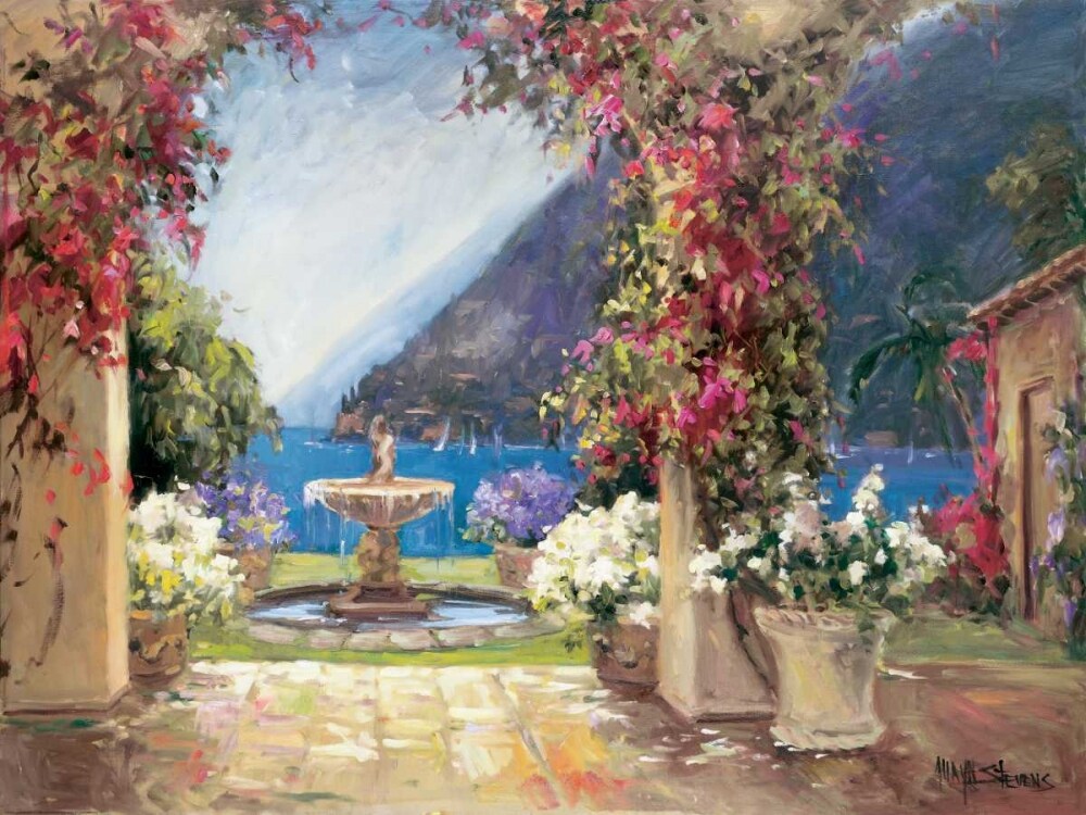 Seaside Fountain Poster Print by Allayn Stevens - Item # VARPDXSTE57