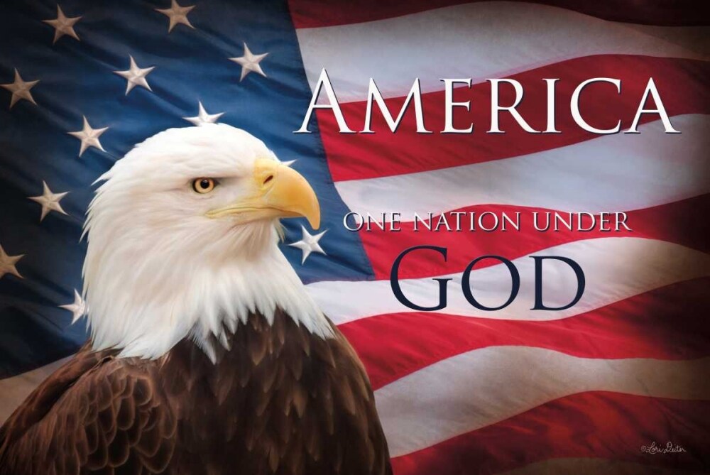 One Nation Under God Flag Poster Print by Lori Deiter - Item # VARPDXLD712