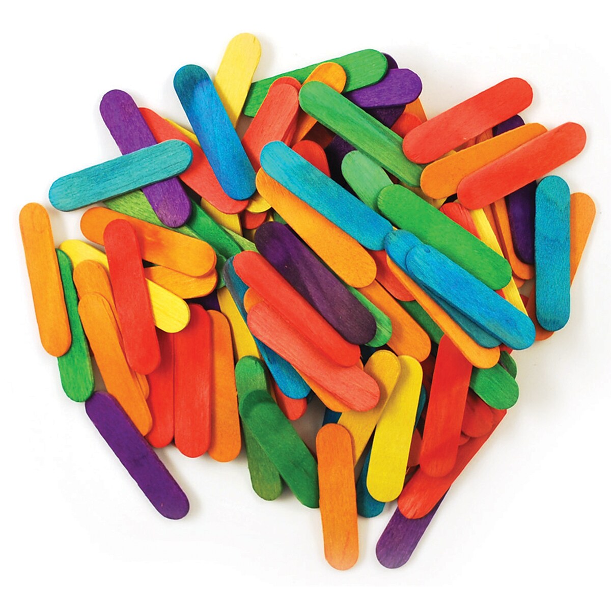 Krafty Kids Mini Craft Sticks-Colored 2.6"X.4" 120/Pkg
