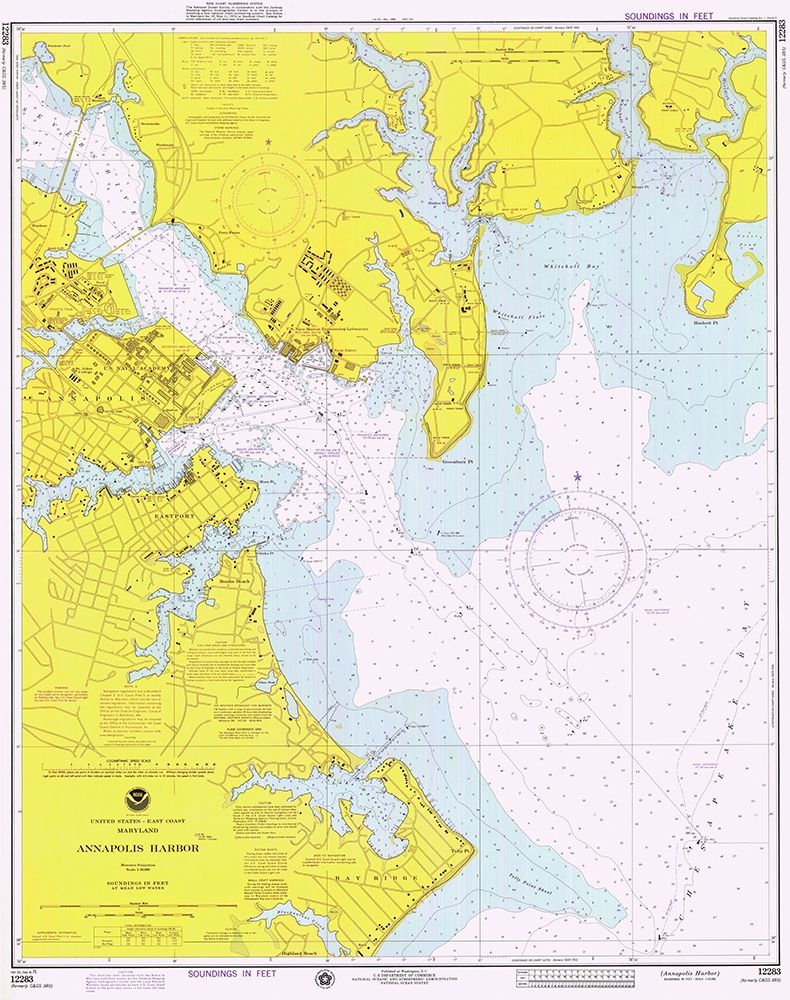 Nautical Chart - Annapolis Harbor ca. 1975 Poster Print by NOAA Historical Map and Chart Collection NOAA Historical Map and Chart Collection - Item # VARPDX450522