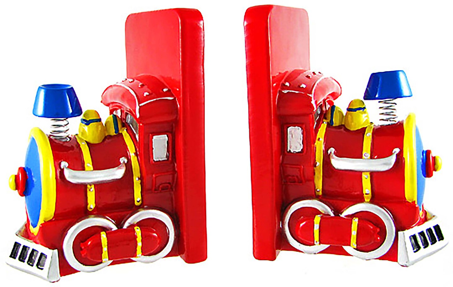 Charming Red Train Engine Bookends