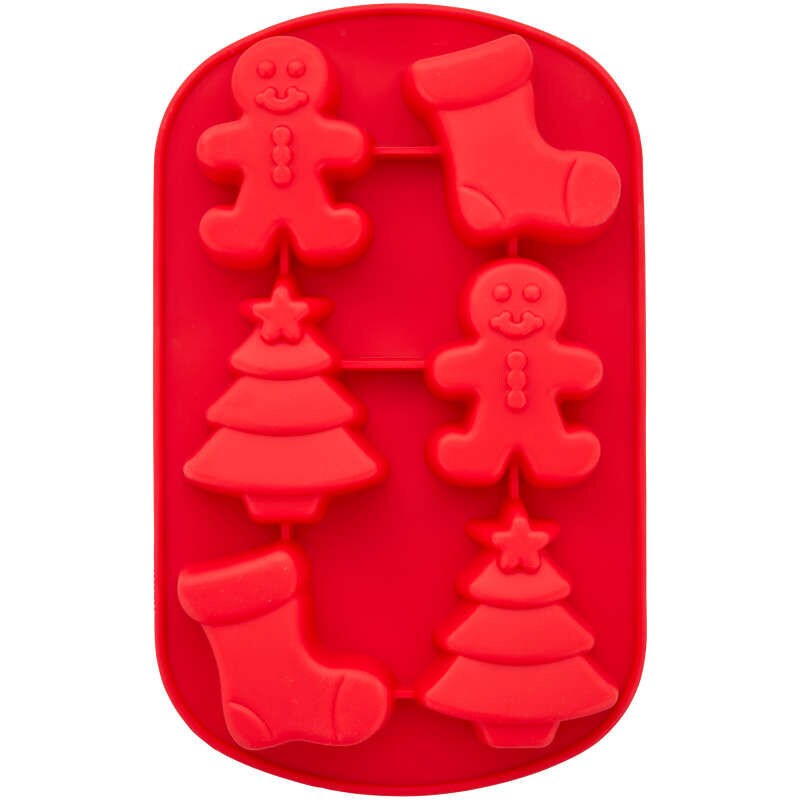 Silicone Soap Mold - Christmas Tree, Gingerbread Man &#x26; Stocking