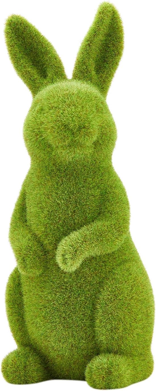 Moss Easter Bunny Garden Sculpture and Home Decor Accent