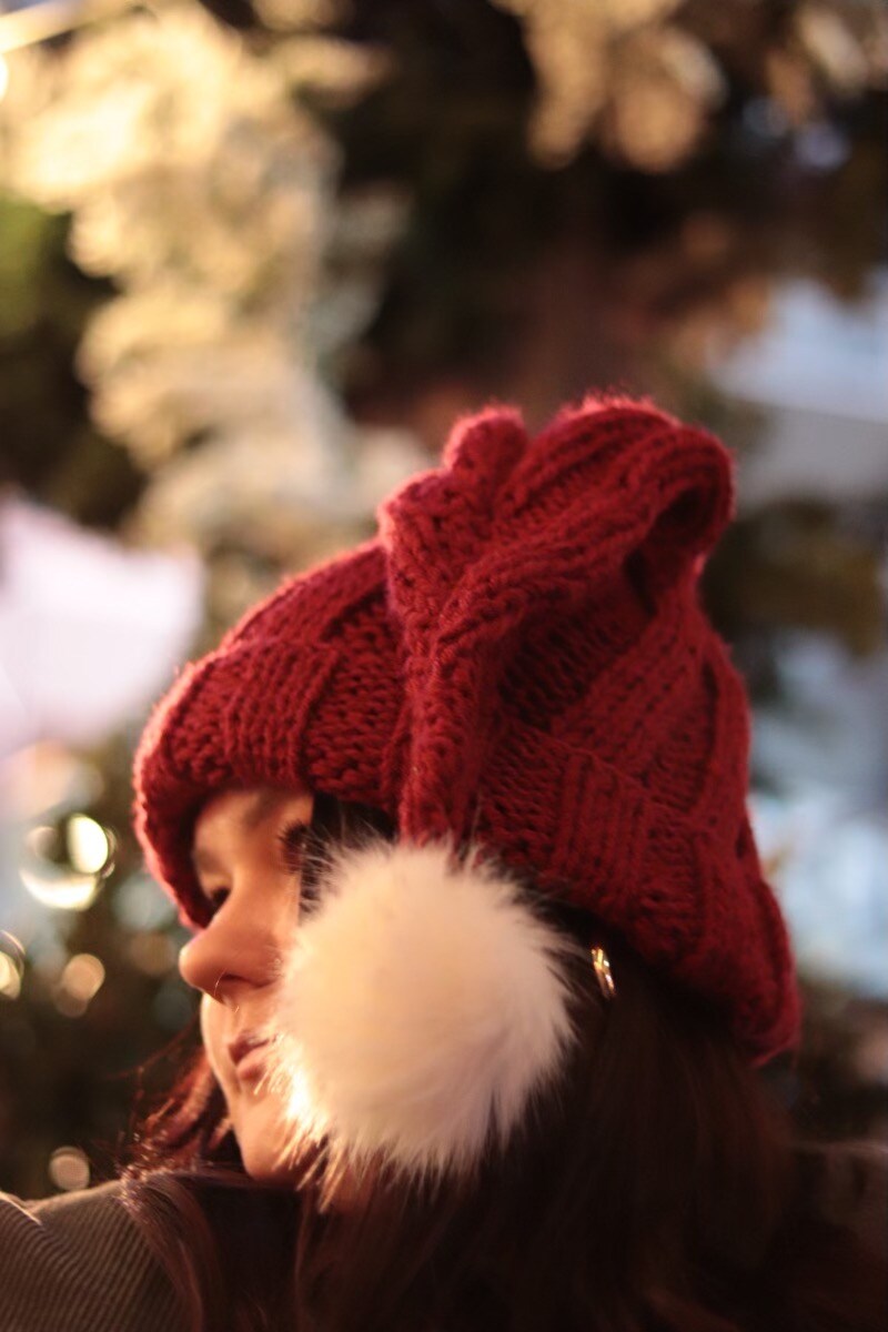 Knitted Santa Hat, Oversized Santa Hat, Chunky Santa Hat, Christmas Beanie,  Santa Hat, Holiday Hat, Santa Clause, Christmas Hat MakerPlace by