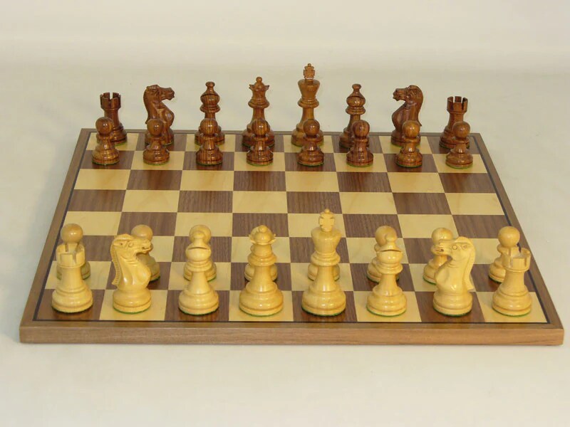Worldwise Sheesham American Emperor Chess Set With Walnut Board