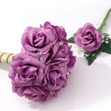 100-Pack: Lush Lilac Silk Rose Picks, 8&#x22; Stems, 3&#x22; Wide by Floral Home&#xAE;