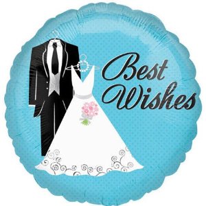 18 Inch Best Wishes Bride &#x26; Groom Vlp Balloon