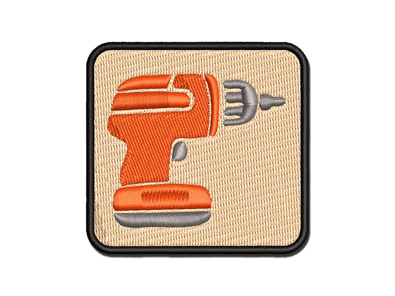 Hand Power Drill Craftsman Tool Multi-Color Embroidered Iron-On or Hook &#x26; Loop Patch Applique