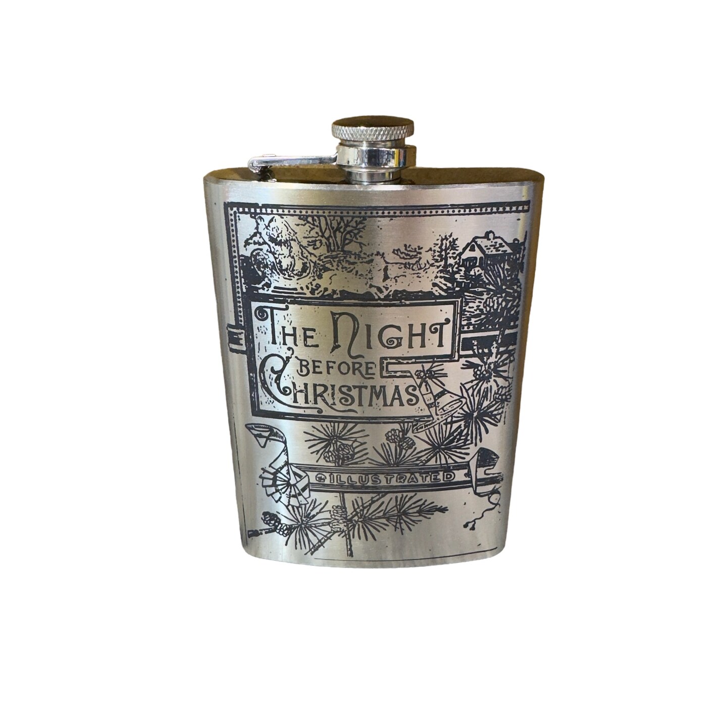 8oz Night Before Christmas Stainless Steel Flask 8oz Night Before Christmas Stainless Steel Flask