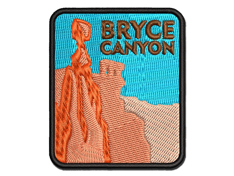 Destination Bryce Canyon National Park Multi-Color Embroidered Iron-On or Hook &#x26; Loop Patch Applique