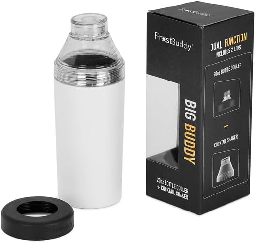 Makerflo Sublimation Big Buddy 20oz Bottle Cooler, Cocktail Shaker made by FrostBuddy - Single Pack
