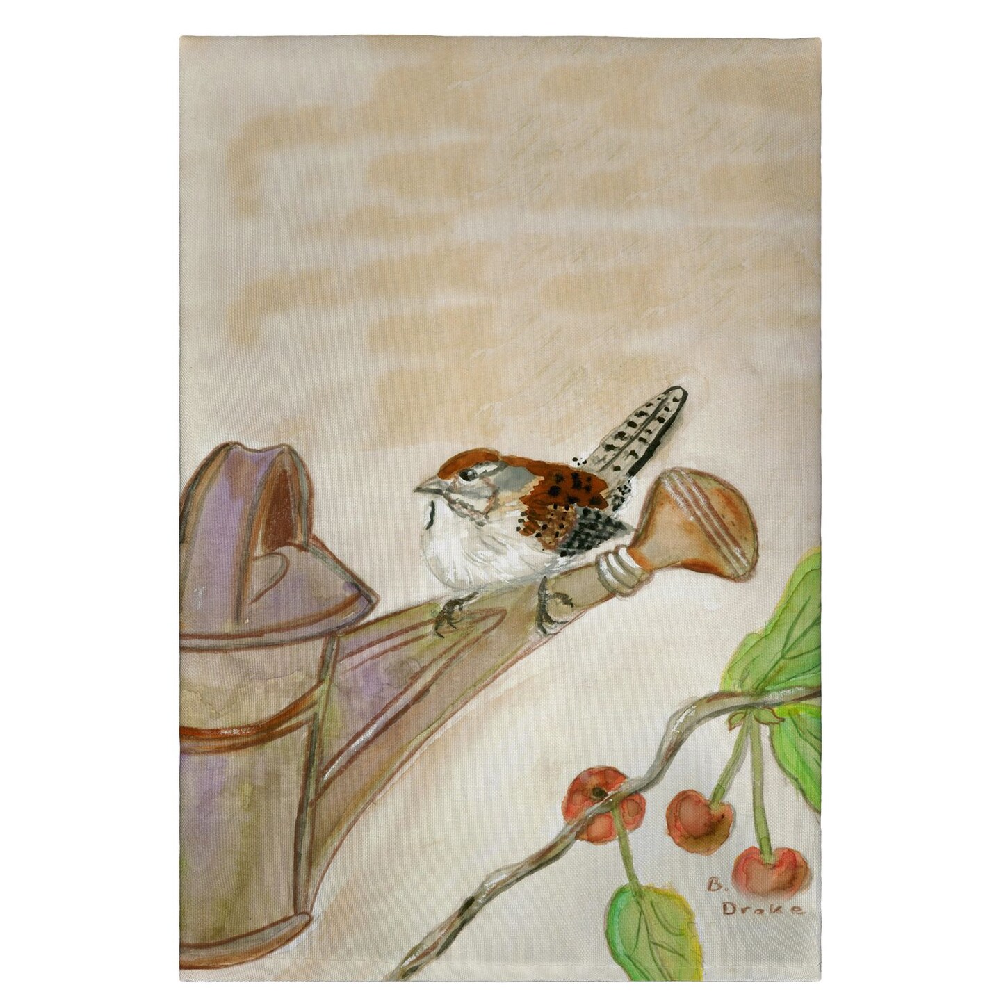 Betsy Drake Carolina Wren Guest Towel