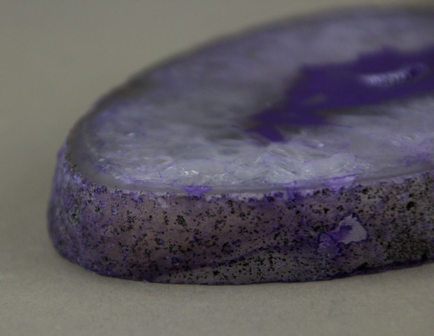 Thick Slice Agate Slab Hand Dyed Crystal Geode Specimen Polished Sectional Cut