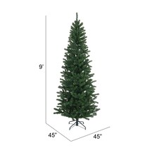 Northern Spruce Pencil Tree with 1083 Lifelike Green Tips | 9-Foot | Metal Stand Included | Indoor/Outdoor Use | Holiday Xmas Accents | Christmas Tree | Home &#x26; Office Decor