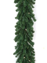 Pre-Lit Northern Pine Garland with 280 Lifelike Green Tips &#x26; Battery Operated Lights | 9-Foot | Indoor/Outdoor Use | Holiday Xmas Accents | Table &#x26; Mantel | Christmas Garlands | Home &#x26; Office Decor (Set of 12)