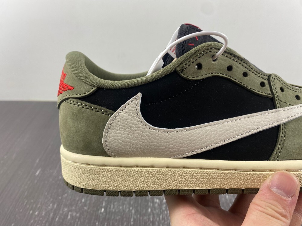 Travis Scott x Air Jordan 1 Low OG Black Sail Medium Olive