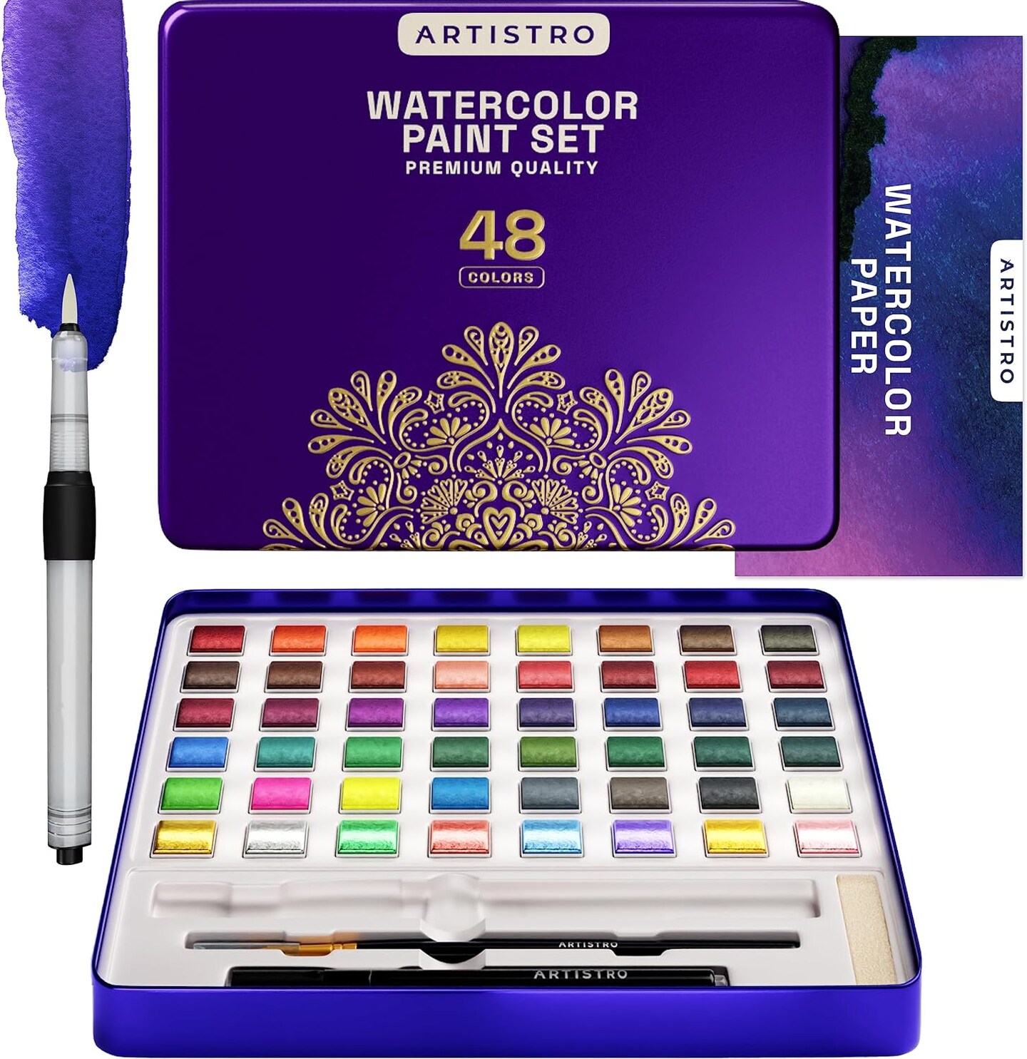 ARTISTRO High Quality Watercolor Paint 48 pcs