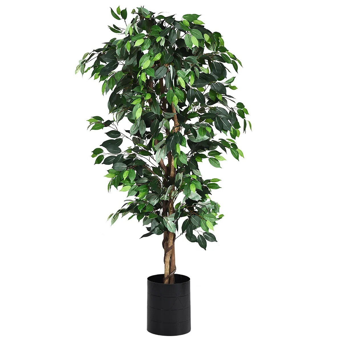 6FT FICUS Silk Leaf Artificial Tree Plant Indoor Outdoor Potted Fake Faux Plant