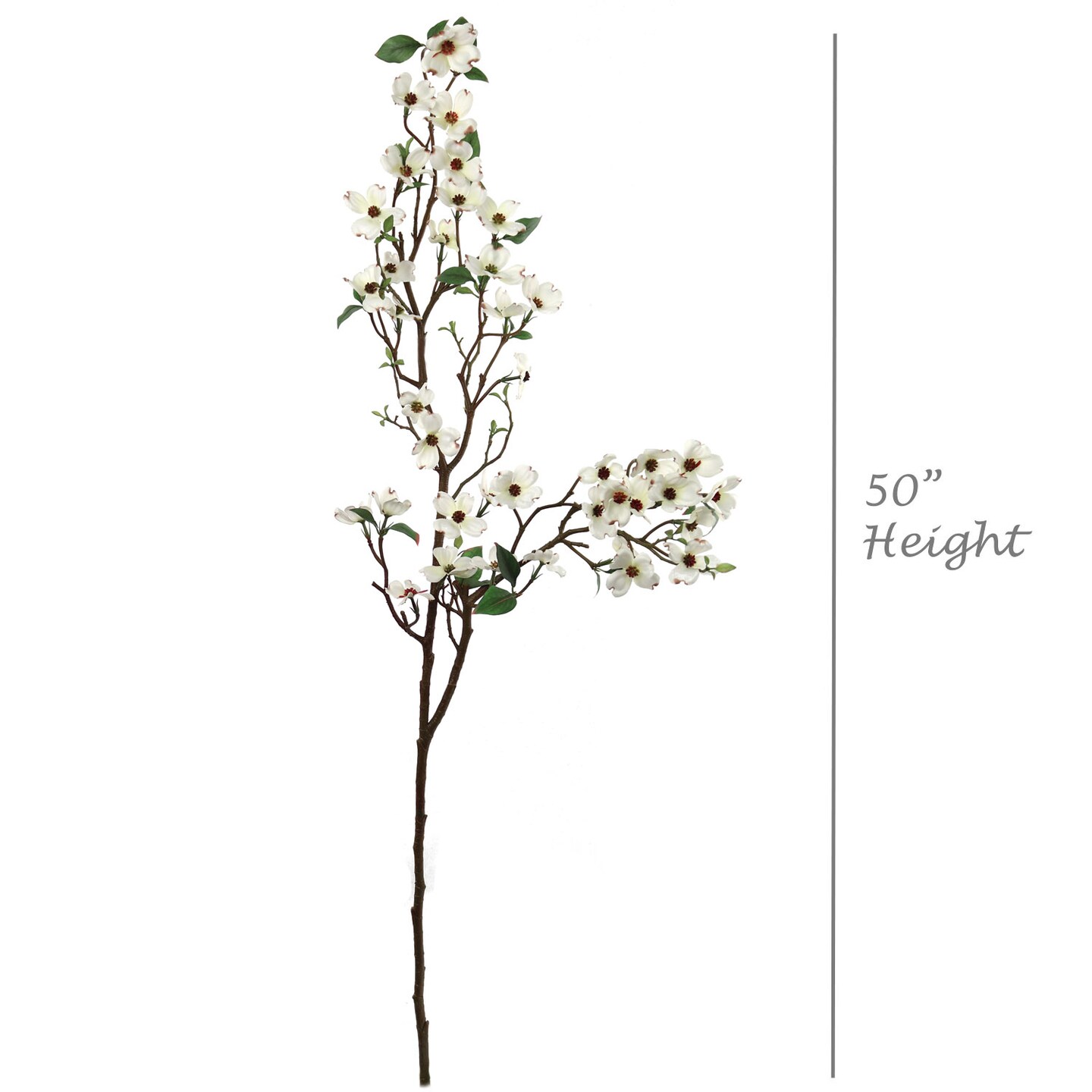 50" White Dogwood Spray 3-Pack - Silk Blooms, Lifelike Artificial Flowers, Elegant Decor - Perfect for Weddings, Events, Spring & All-Season Displays, Floral Home by Artificial Flowers