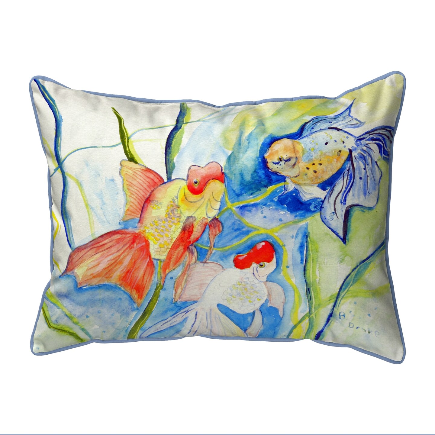 Betsy Drake Fantail Goldfish Extra Large 20 X 24 Indoor / Outdoor Pillow