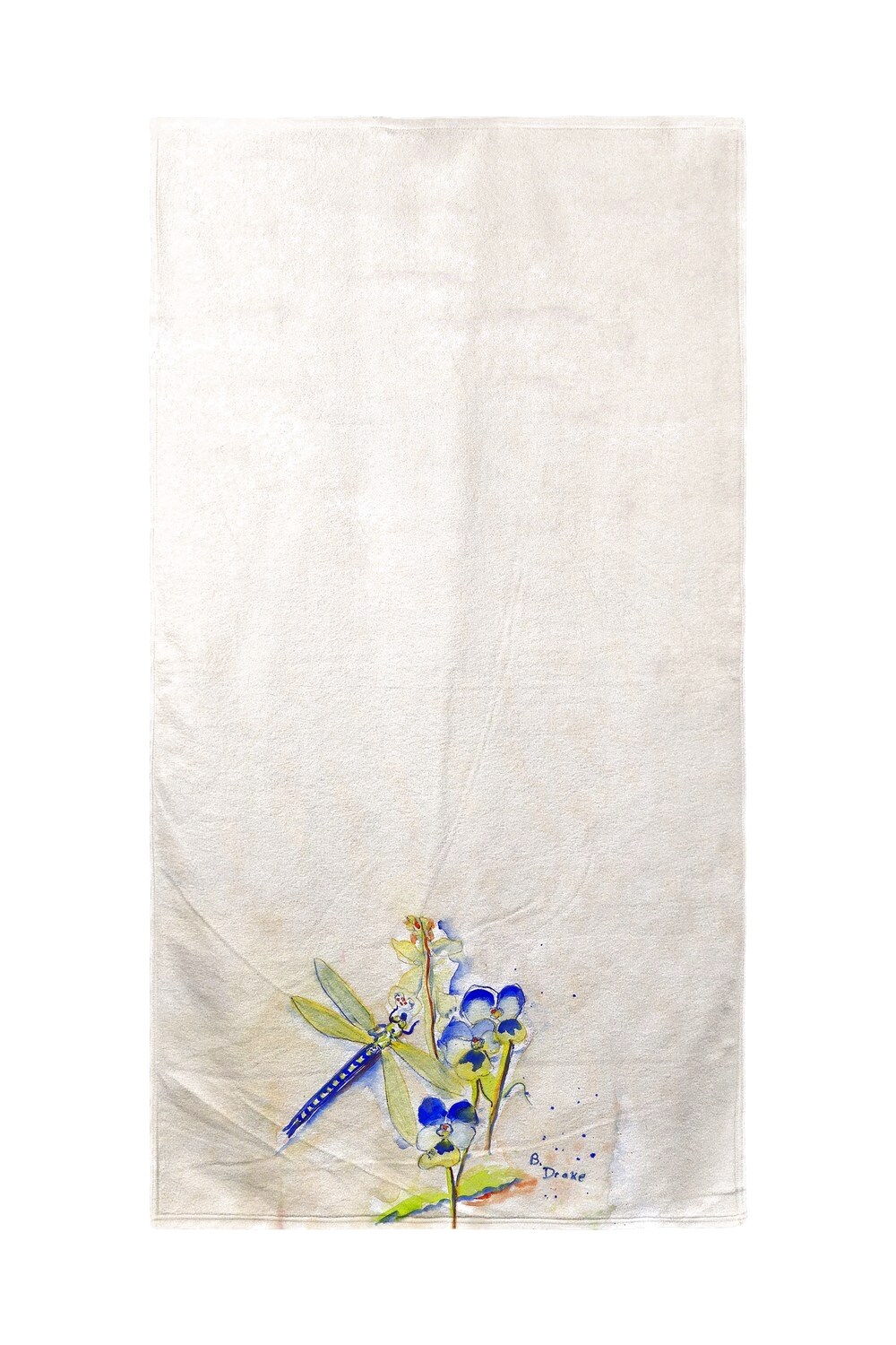 Betsy Drake Blue Dragonfly Beach Towel