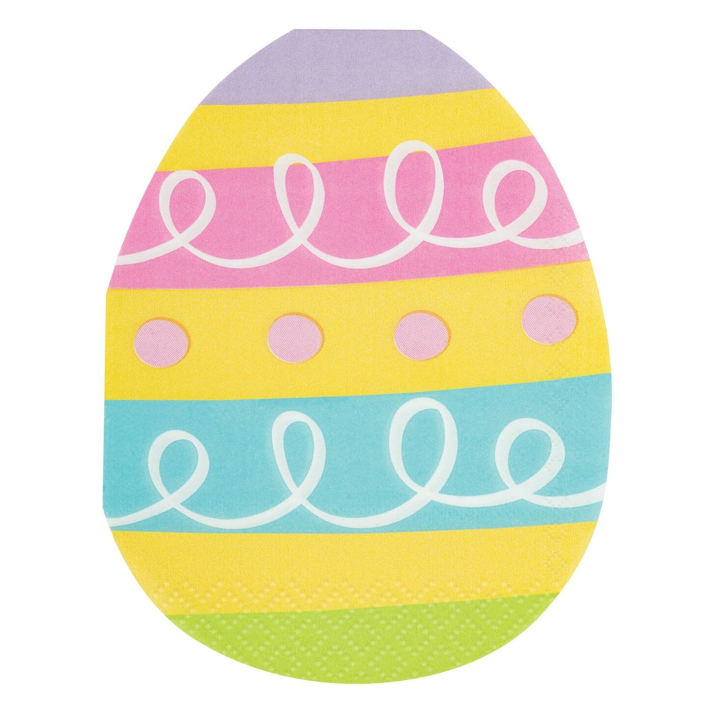 Eggcellent 5&#x22; x 6.5&#x22; Easter Egg Shaped Napkins  - 16ct