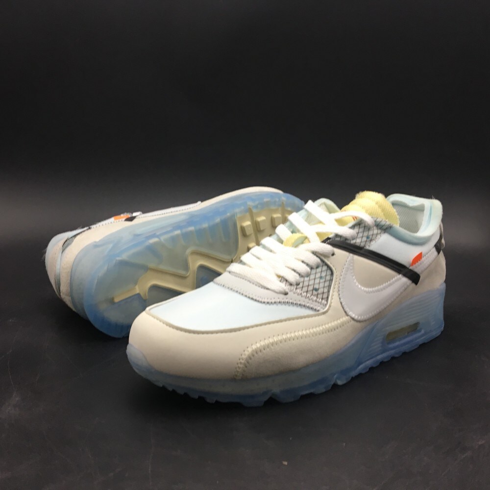 Off White x Air Max 90 The Ten Ice Sneakers For Men And Women Gift For Him Gift For Her