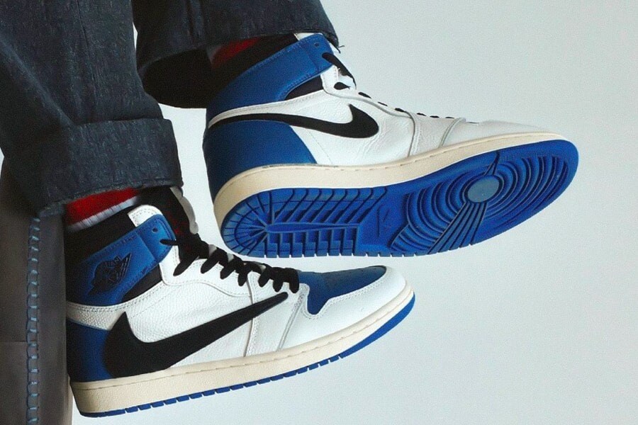 Travis Scott X Fragment X Air Jordan 1 High OG SP “Military Blue” 2021 Shoes,  Sneaker for men, Sneaker for women | MakerPlace by Michaels