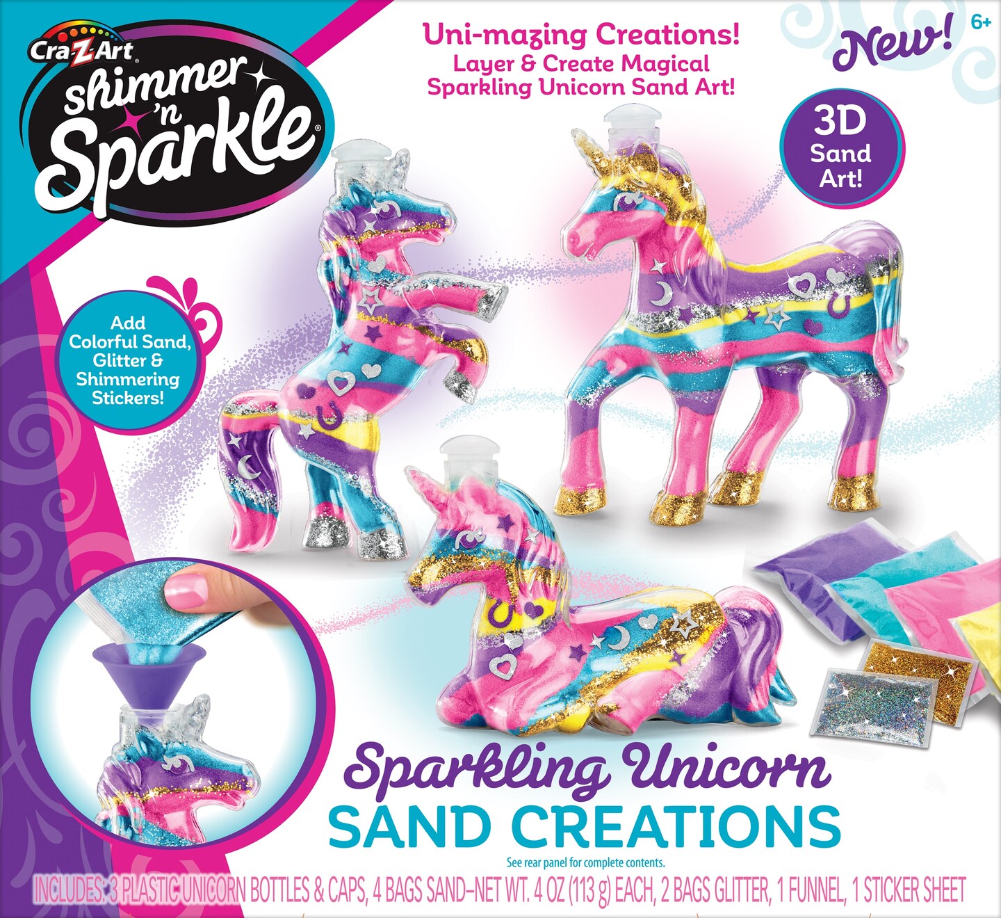 Cra-Z-Art Shimmer 'N Sparkle Sand Creations Kit-Sparkling Unicorn