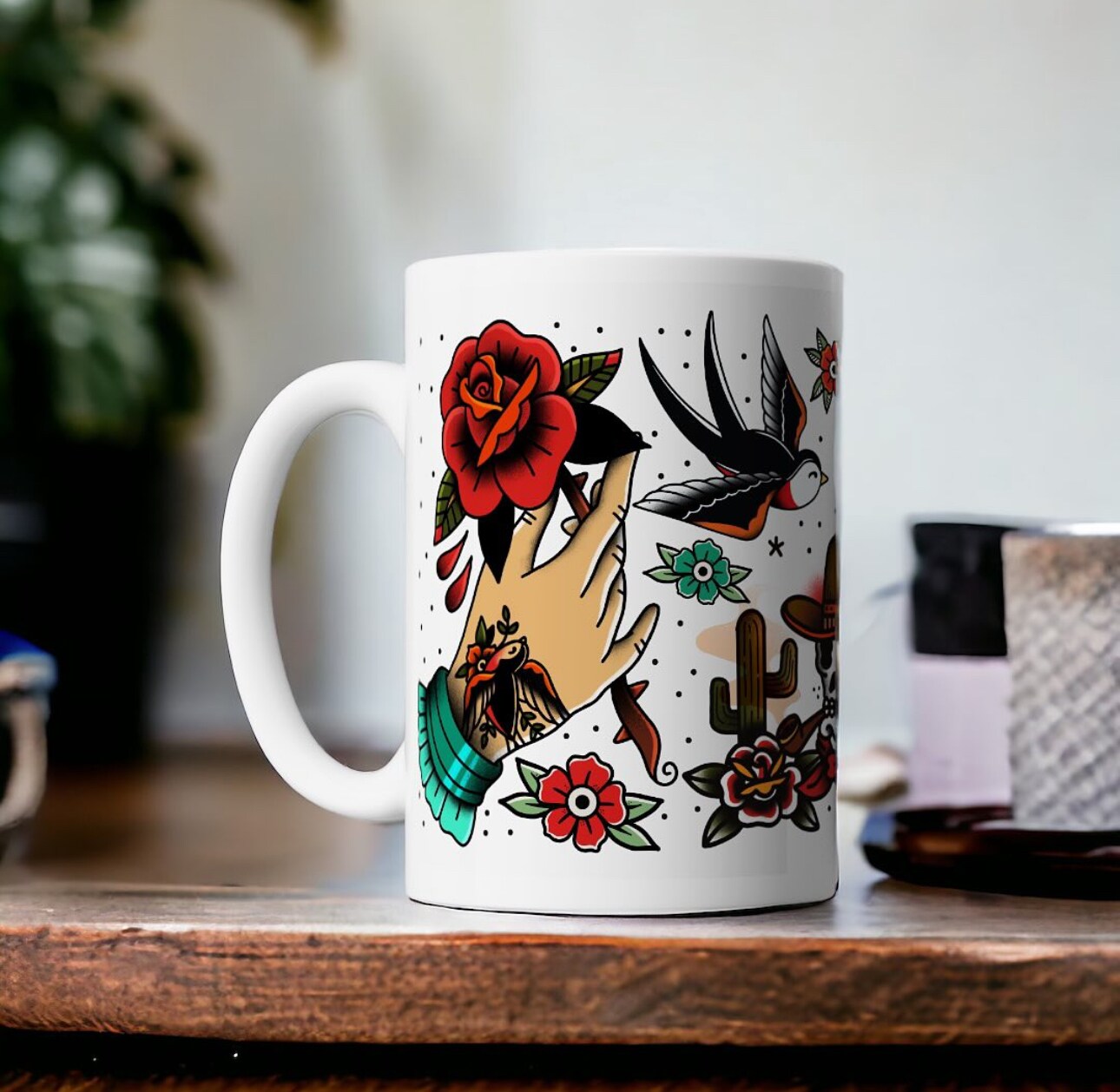 Tattoo Flash Coffee Mug | Traditional Tattoo Art | MakerPlace by Michaels