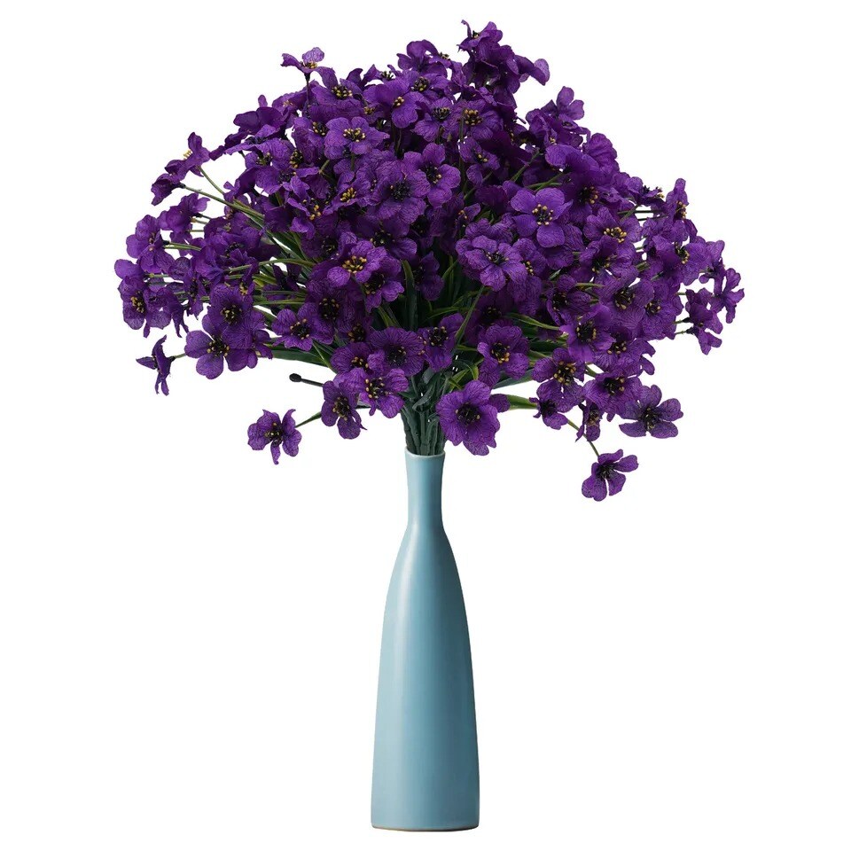 16pcs Artificial Flowers Fake Plastic Plants Party Wedding Home Decor Outdoor