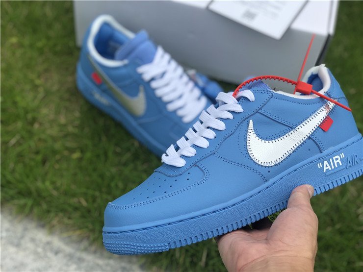 Off white shoes blue air force 1 best sale