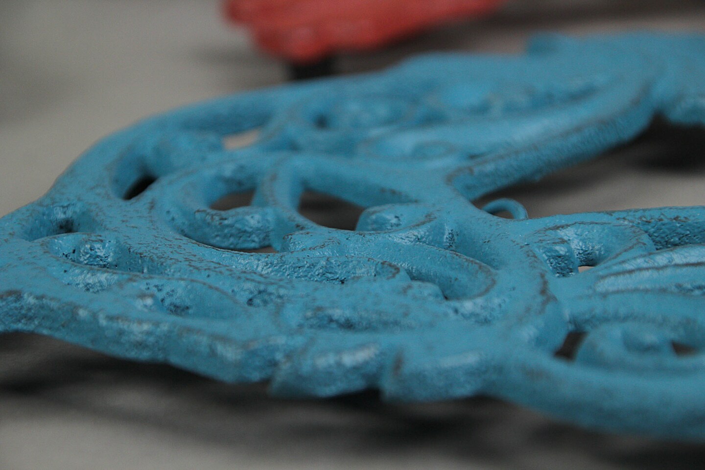 Set of 3 Cast Iron Farm Animal Kitchen Trivets Wall Hanging Art Rooster Cow Pig