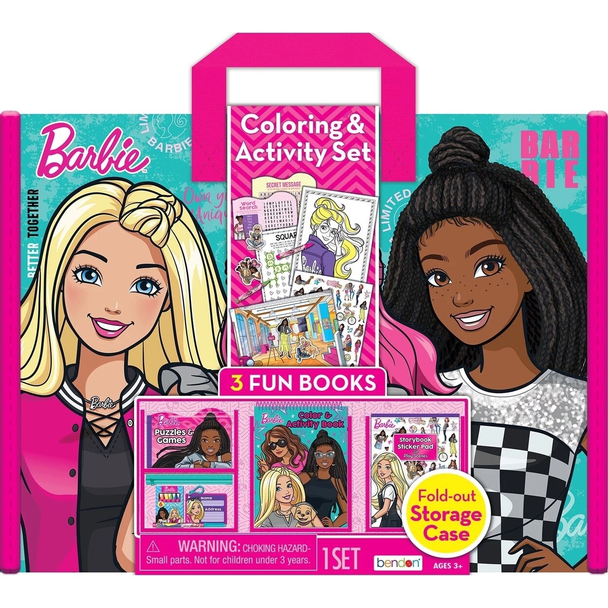 Bendon Publishing Intl Barbie Color and Activity Tri-Fold Storage Case