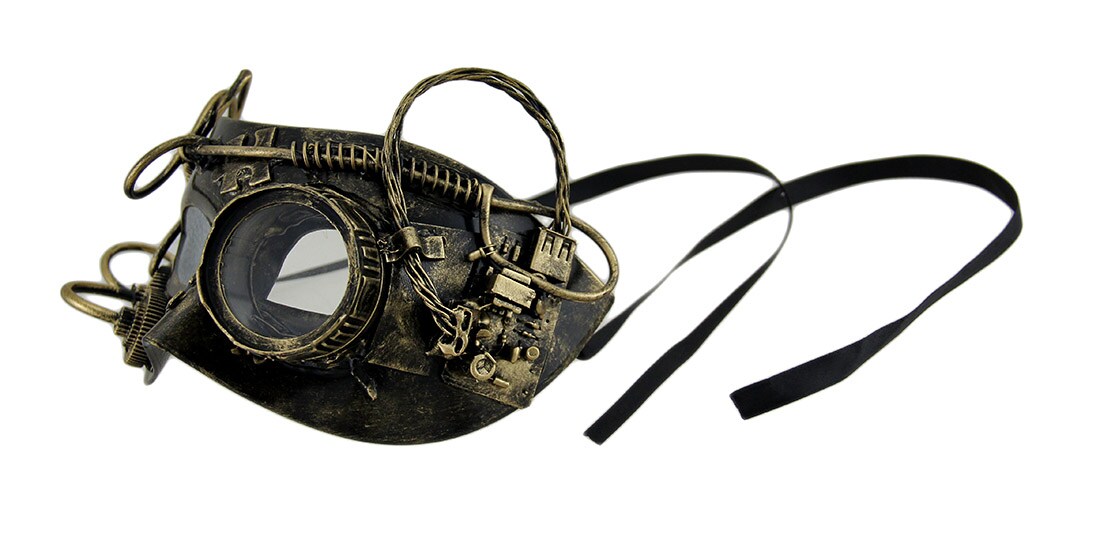 Metallic Steampunk Monocle Eye Mask