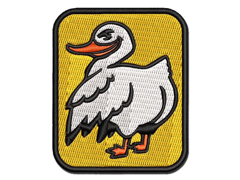 Cheeky Duck Butt Multi-Color Embroidered Iron-On or Hook &#x26; Loop Patch Applique