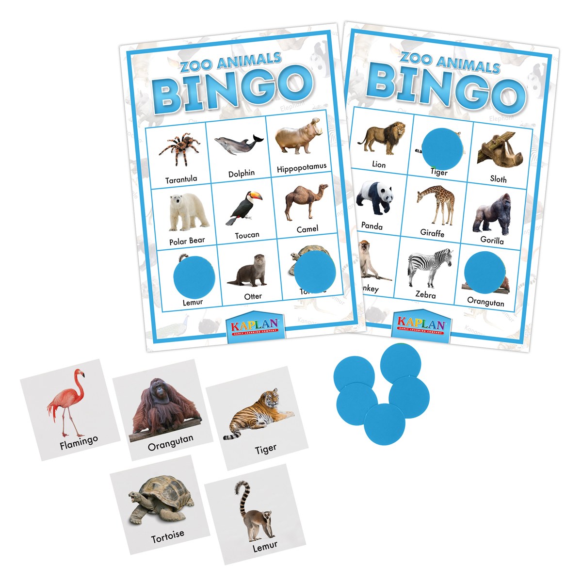 Kaplan Early Learning Company Zoo Animals Bingo Learning Game